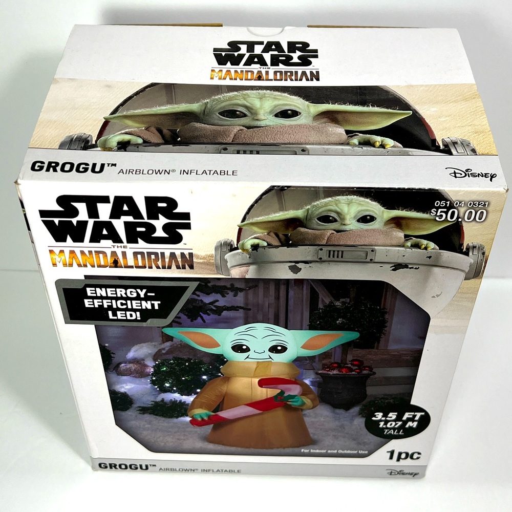 Star Wars Mandalorian The Child Baby Yoda Christmas 3.5 ft Inflatable Disney - Picture 2 of 8